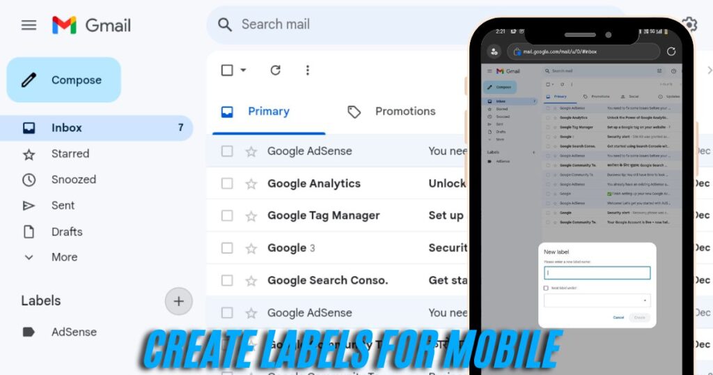 Mobile Se Gmail ID Me Label Kaise Banaye